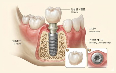 치아 보철물 완성